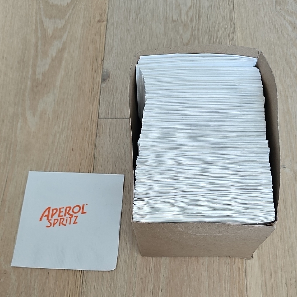 NWOT Aperol Spritz Cocktail Napkins Set Of 196